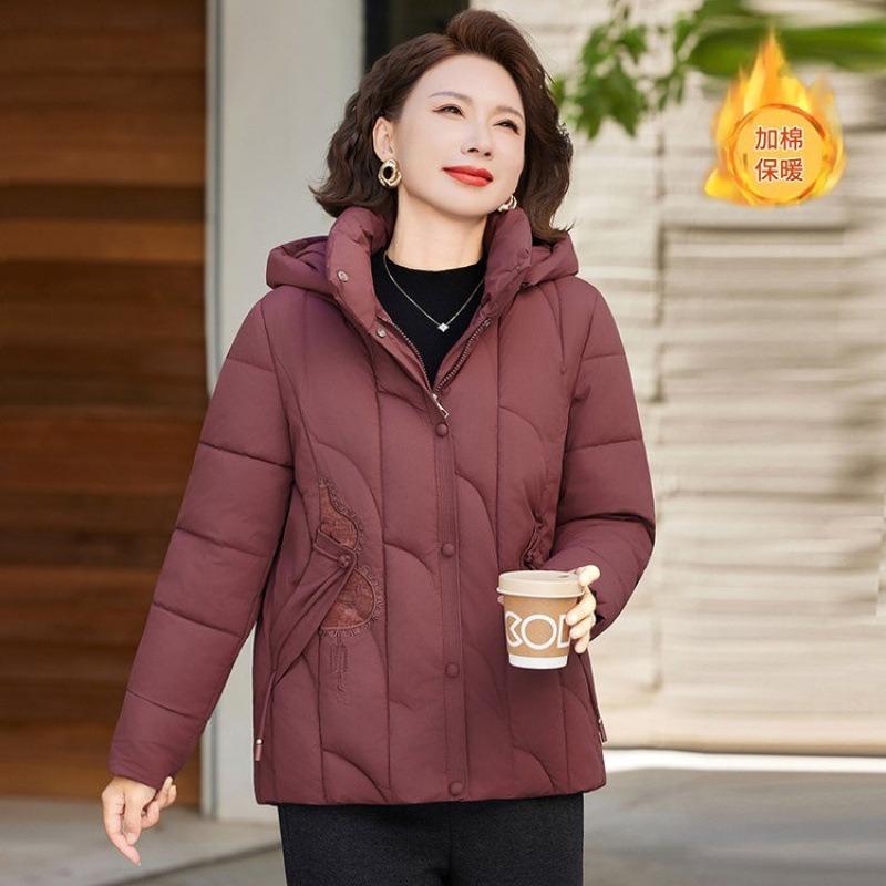 Pack the New Winter Down Cotton-padded Clothes To Keep Warm, Medium Hooded Thickened Cotton-padded Jackets, Cotton-padded Jackets, and Winter Jackets.