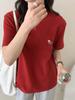 Spring 2026 Embroidered Little Horse Short Sleeve T-Shirt - Versatile and Thickened