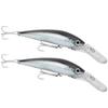 2Pcs Plastic Artificial Simulation Deep Diving Minnow Lure Bait Fishing Accessory4#