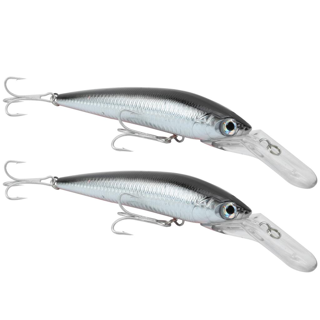 2Pcs Plastic Artificial Simulation Deep Diving Minnow Lure Bait Fishing Accessory4#