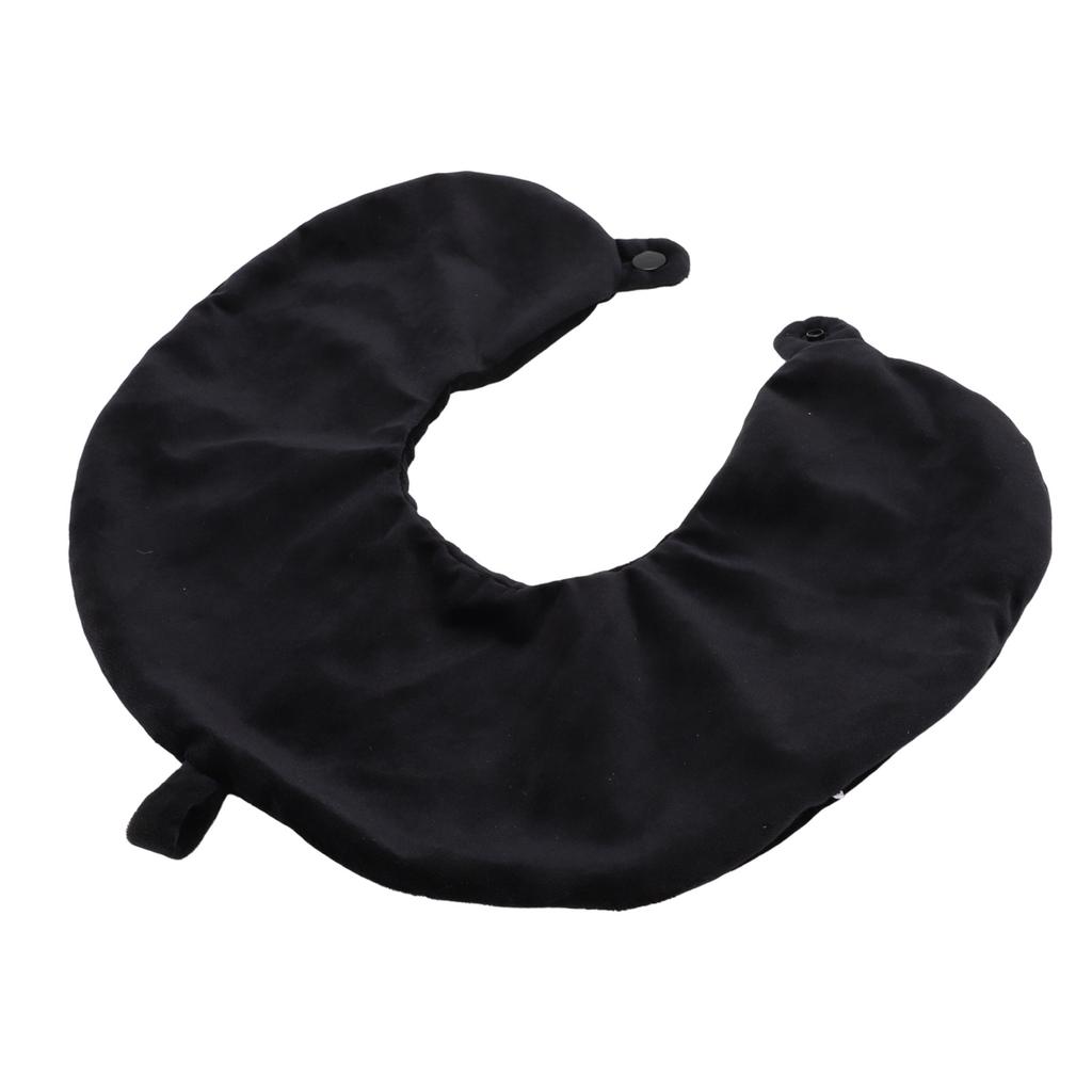 2 Pcs U Shaped Travel Pillow Case Ultra Soft Zipper Closure Replacement Cover for Neck Pillow Black