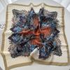 70*70cm Luxury Design Square Hair Scarf for Women Hijab Small Neck Tie Hand Wrist Kerchief Female Headband Foulard