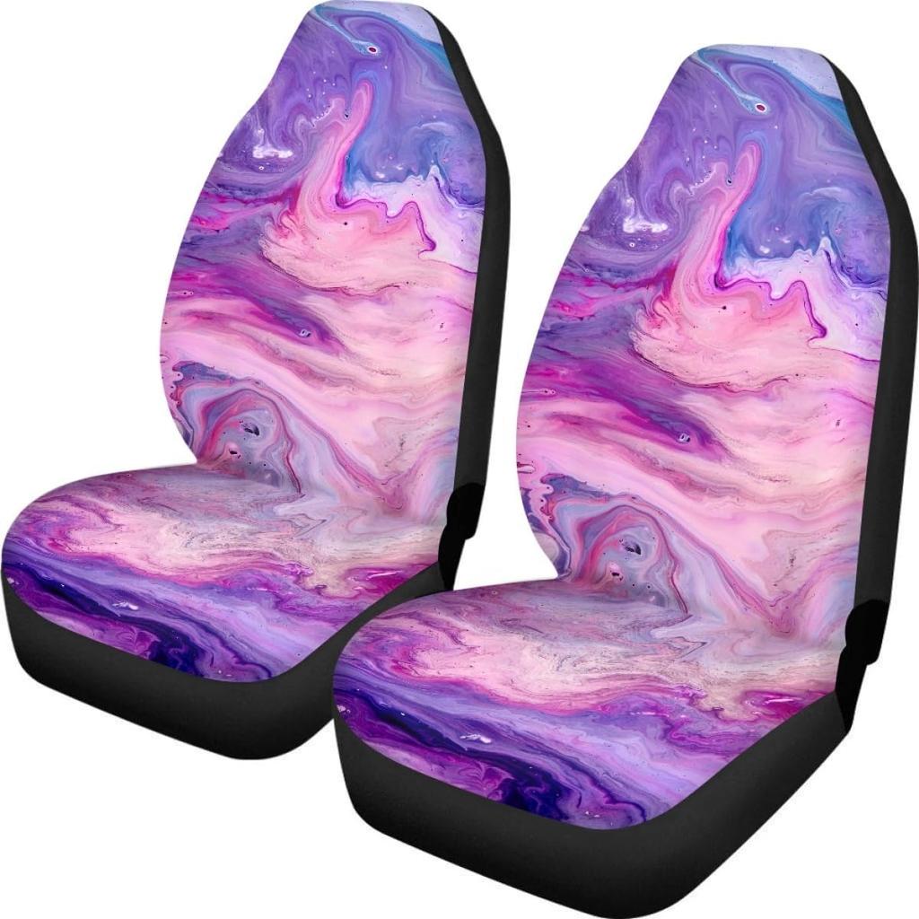 Pehede Car Seat Cover Moon Stars Planet Front for Cars, Easy To Tall Cover Set, Accessories Auto Trucks Van SUV,2 Packs