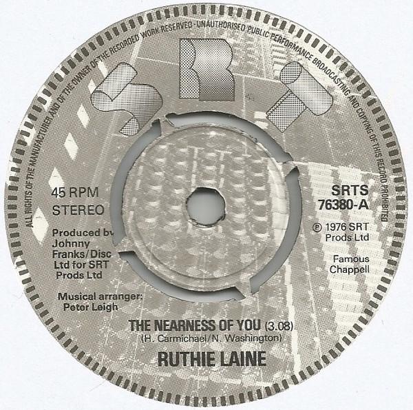 

7inch Record RUTHIE LAINE - The Nearness Of You SRTS76380 SRT 1976 UK Pop Used