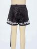 Completo Hip Hop Danza Bambini Top Corto Senza Maniche Zip Up Laccato Paillettes Shorts Set Maniche con Nappe Staccabili