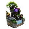 Tabletop Fountain Resin Indoor Home Decoration, 12LED Color Lights Waterfall Fountain 110V Desktop Fountain, with Atomizer