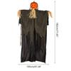 Horror Pumpkin Skull Hanging Ghost Decoration with Voice Control and Eerie Red Eyes Enhance the Spooky Atmosphere of Your Halloween Party