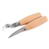 High Carbon Steel Spoon Hook Carving Cutter with Ergonomic Wood Handle Suitable for Woodcut Crafts Furniture Art Making