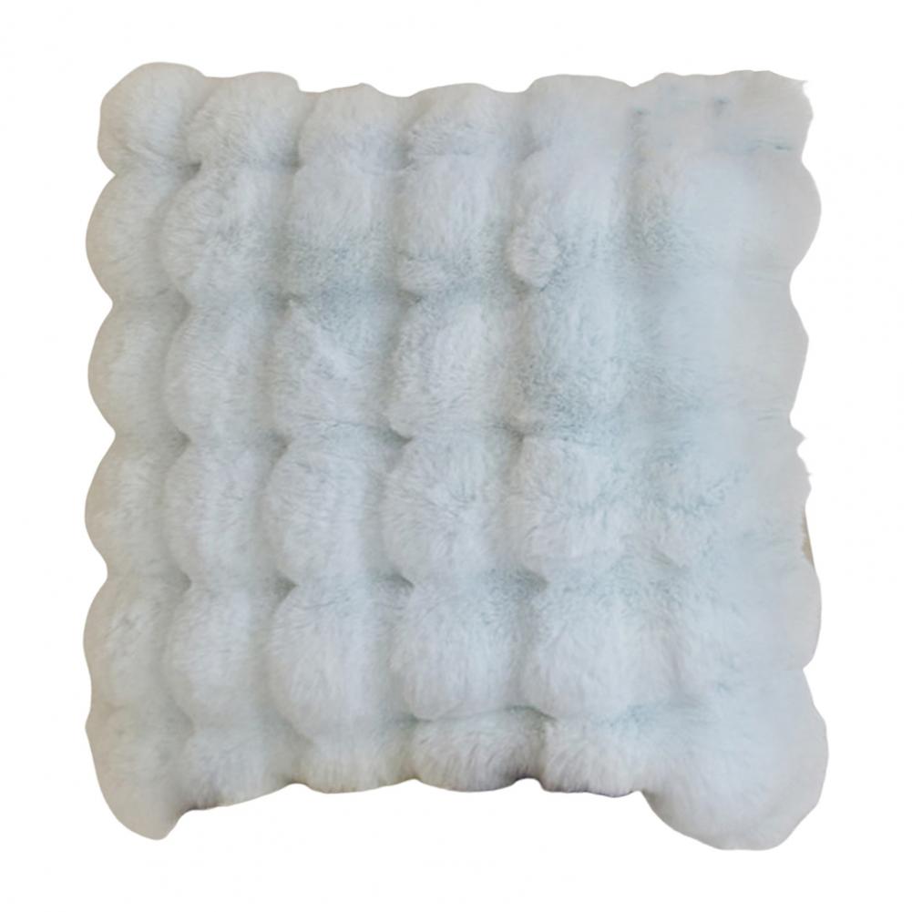 Одеяло из искусственного кроличьего меха Уютное плюшевое одеяло Плюшевое бархатное одеяло Набор подушек Ультрамягкий чехол из микрофибры для дивана для роскоши Other небесно-голубой