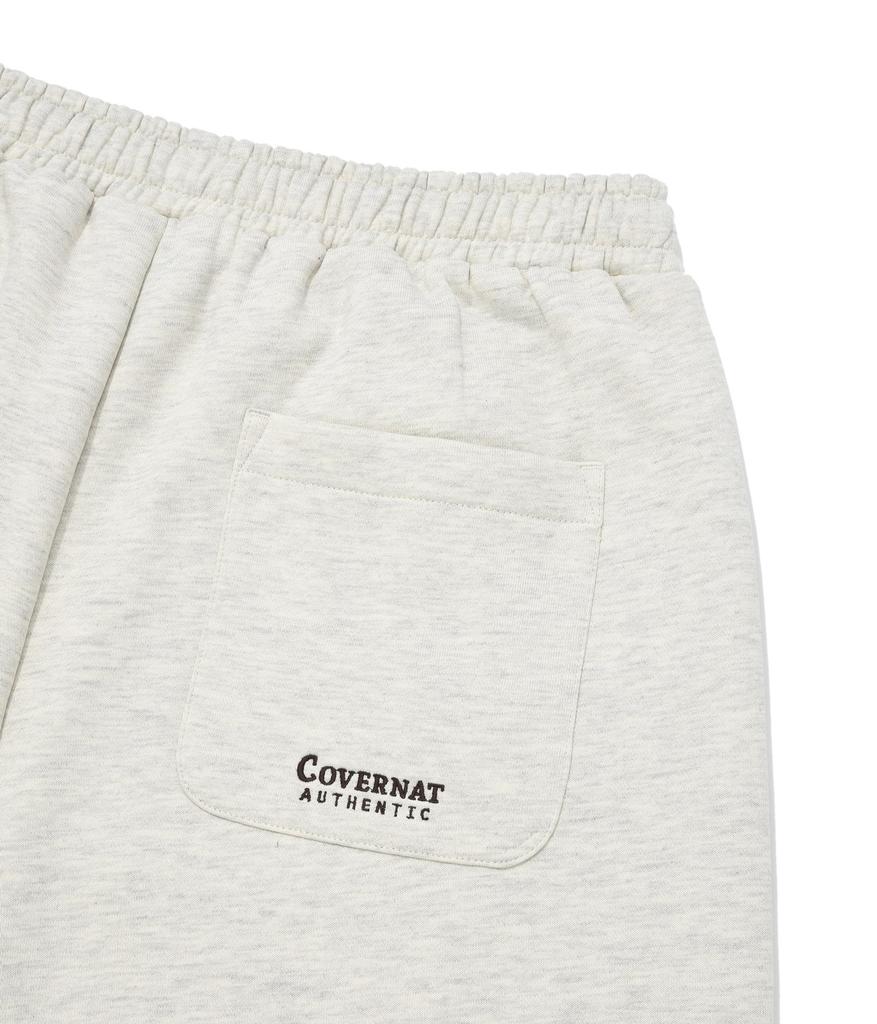 COVERNAT One-Pleat Semi-Wide Fit Fleece-Lined Sweatpants Oatmeal