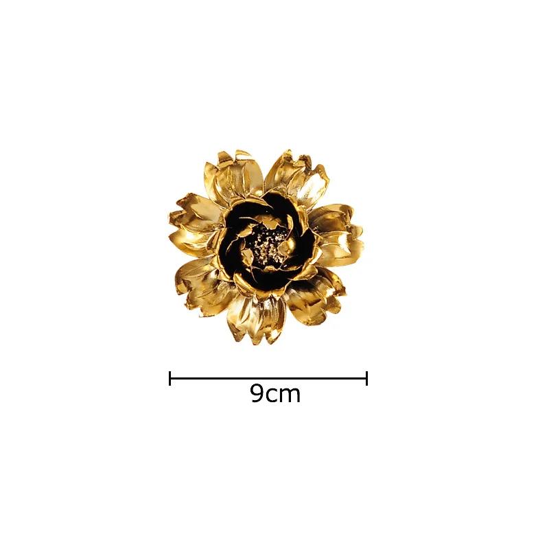 Blooming Flowers Porcelain Wall Hanging Ornaments Living Room Background Display Ceramic Peony Flower Wall-mounted Decorations