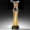 Customized Wine Glass Shape Coloured Glaze Crystal Trophy, Excellent Staff, Company Annual Meeting Awards, Home Decorations, 1Pc