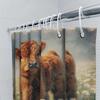 Farm Fresh Fun Shower Curtain Adorable Cow Design With Sunny Daisy Field For Bathroom Decor