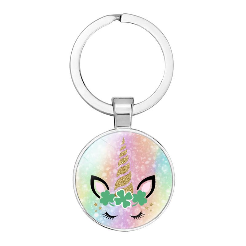 New Crown Unicorn Time Gem Simple Pendant Keychain Bag Charm Zinc Alloy
