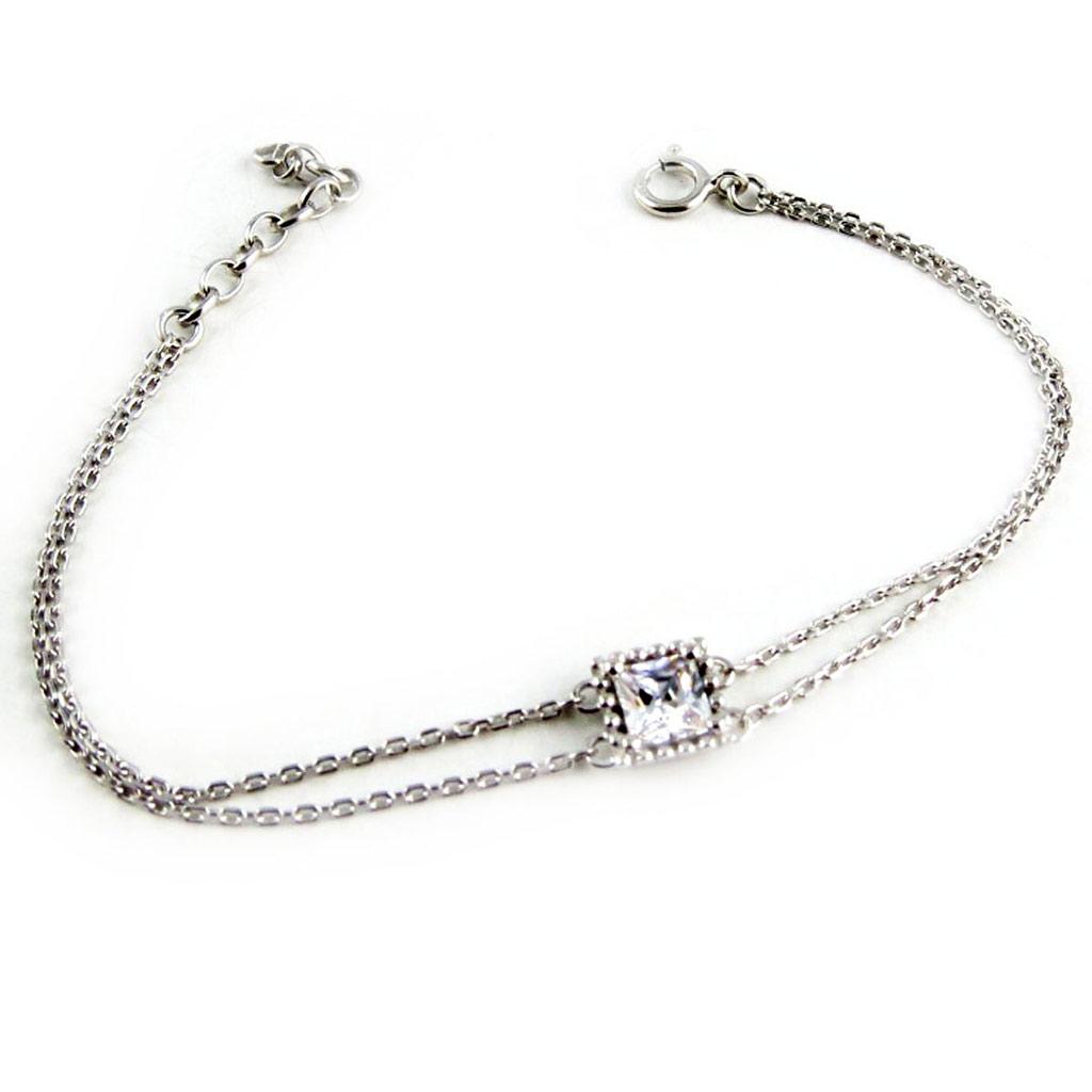 Altesse [L0065] - Bracelet Argent 'Scarlett' blanc