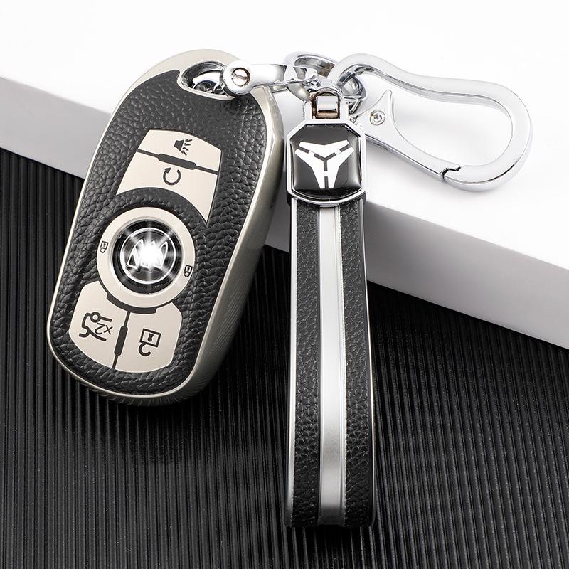 Leather Key Case for Buick Envision, New Regal 21, LaCrosse, GL6 Models - Unisex Design