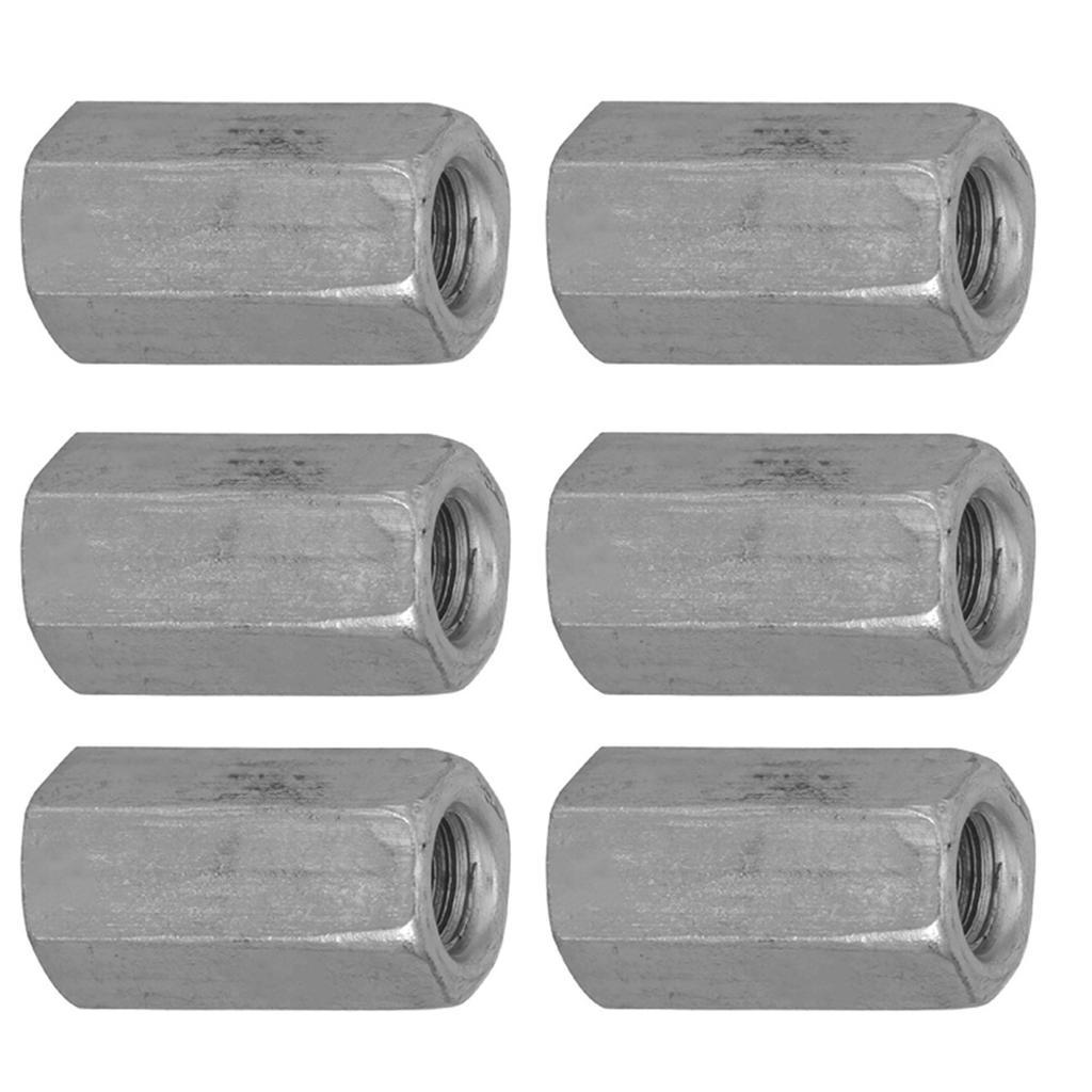 10pcs Long Rod Nut Hex Hexagonal Sleeve Nut Standoff Threaded Fasteners (M6 * 25)