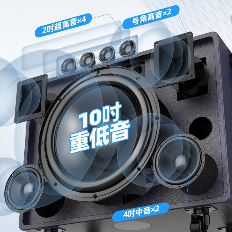 Sansui Portable KTV Bluetooth Speaker with Screen