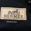 HERMES Made in Italy Linen Blend Trouser Pants 46 Black series Men's Used