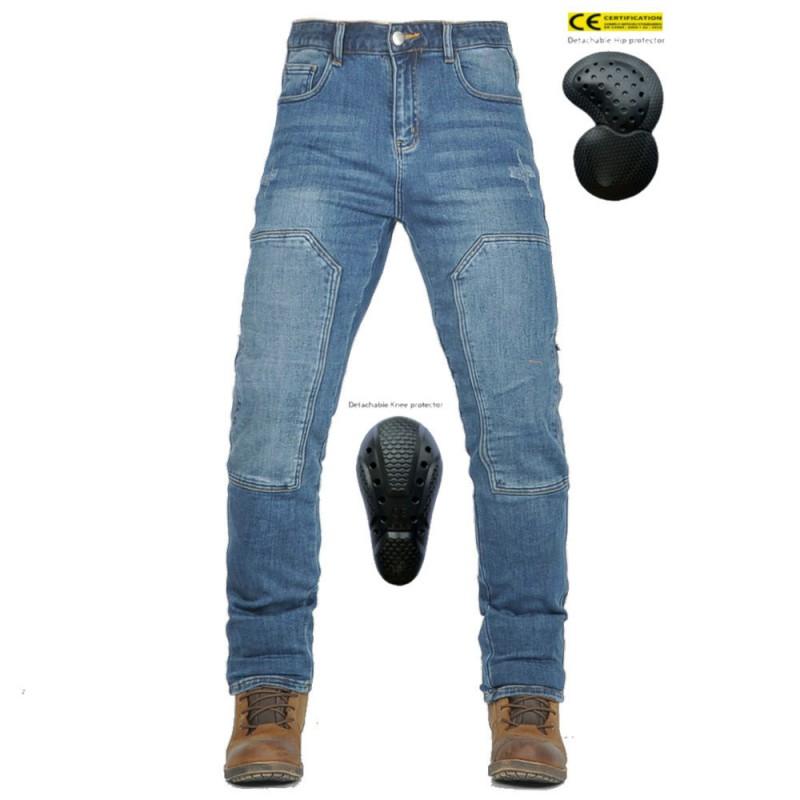 VOLERO Motorcycle Jeans Men Women Casual Workwear Stretch Retro Motocross Riding Pants