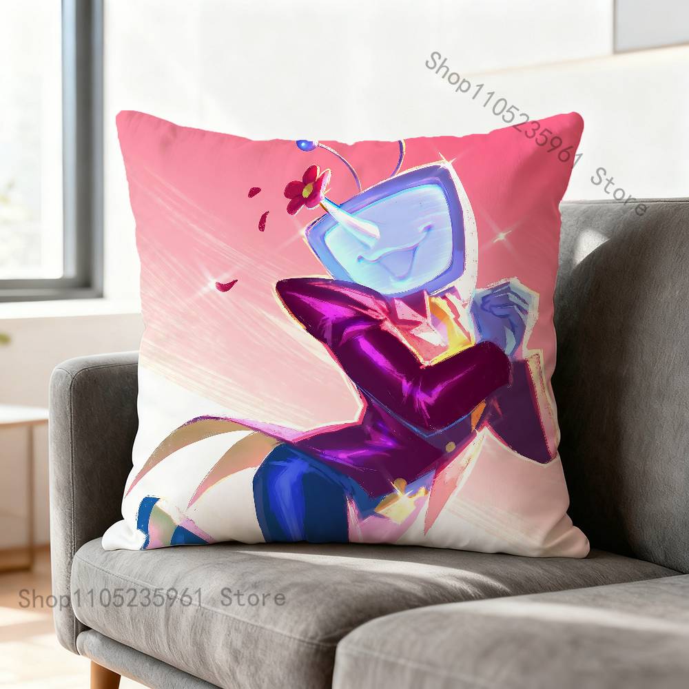 

DDeltaruneS Tenna Print Polyester Pillow Case for Valentine gift Home Sofa Cushion Cover Decoration Custom 30x30cm