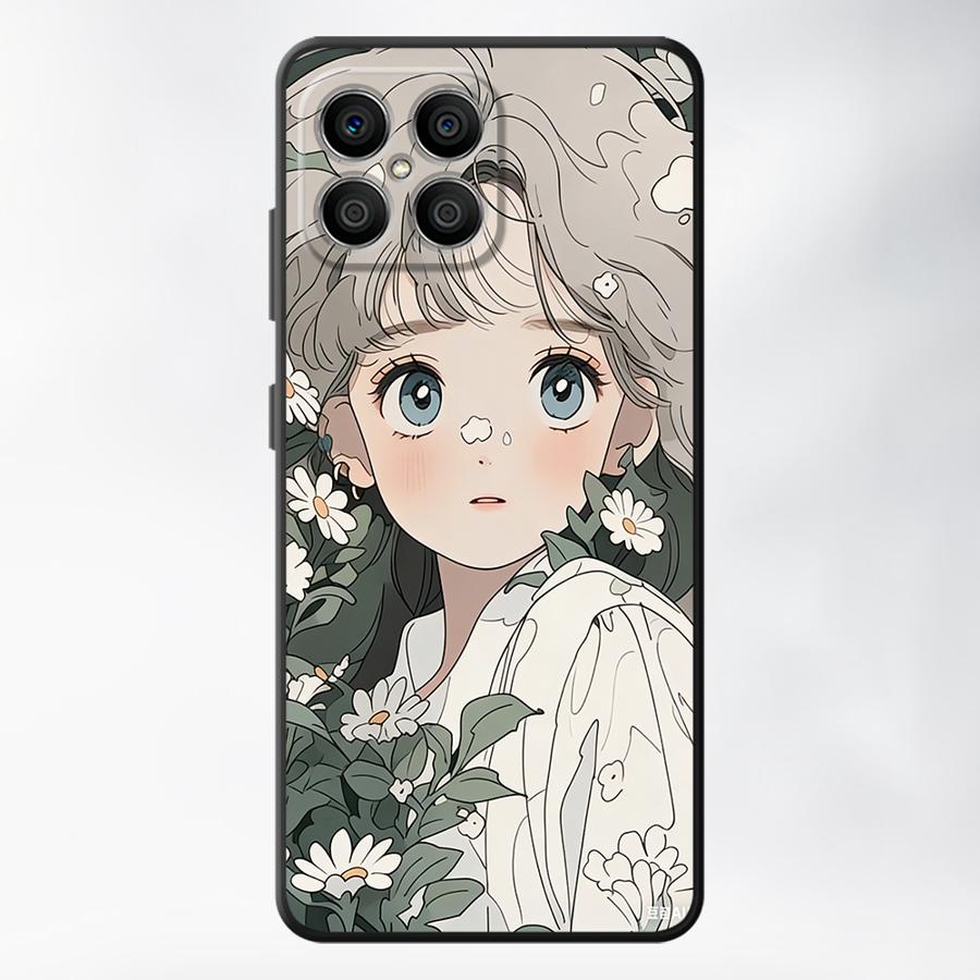 

Case for Huawei P30 P20 Pro P20 P40 Lite P20 Lite 2018 P Smart 2019 Funda Phone Cover Cartoon Pretty Girl Huawei P smart 2019