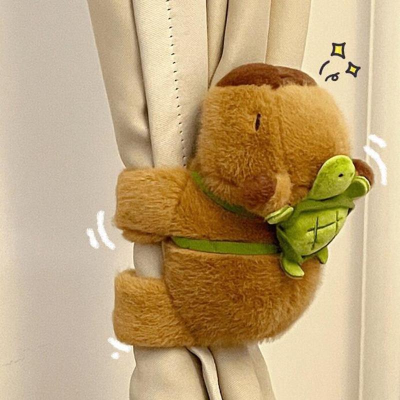 Capybara Plush Papa Circle Simulation Anime Fluffty Stuffed Animals Wrist Hug Plush Soft Doll Birthday Teenager Gift Toys