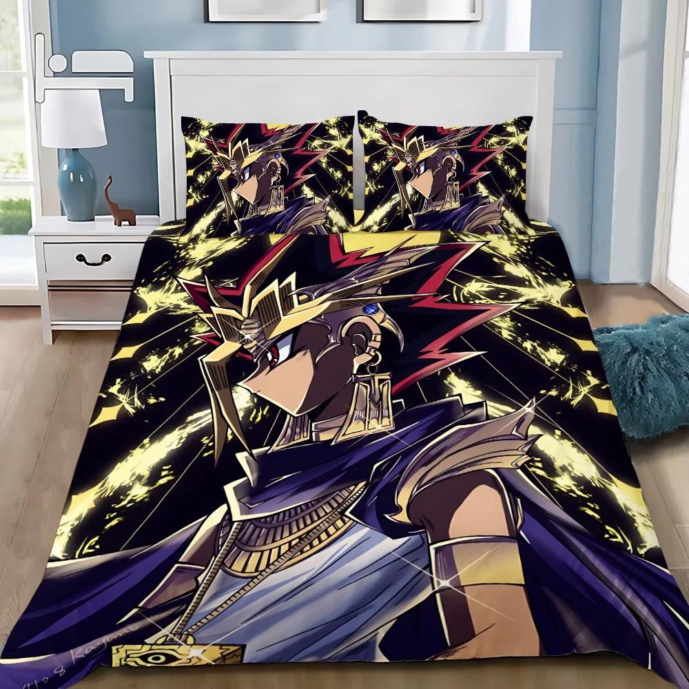 

Пододеяльник для геймера наволочка Yu-Gi-Oh Фараон Атем Постельный комплект Взрослый Мальчик Девочка Украшение для спальни Подарок Односпальный Двуспальный Большой размер 100x135cm