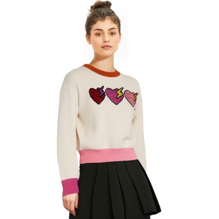 COACH Sweaters Women's Beige Crew Neck Moderate Other C6557-CRM