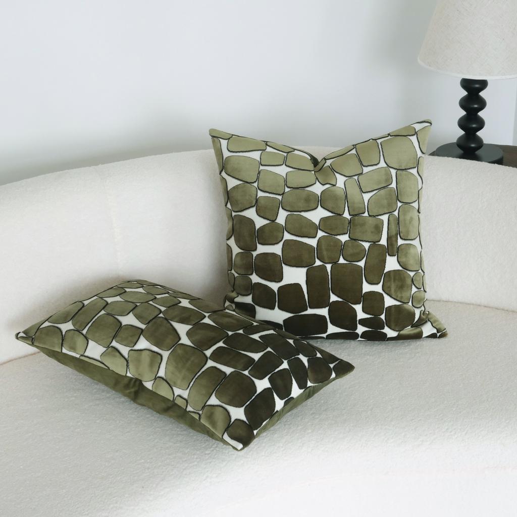 Bohemia Dark Green Throw Pillowcase Cojines Vintage Cotton and Linen Sofa Cushion Cover Headboard Pillow Covers 30x50/45x45cm