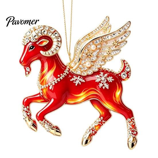 Event Decoration for Carnival 2PCS Christmas Goat Hanging Ornaments, Decorative 2D Acrylic Tree Lightweight Decor Holiday Pendants, Festive Ornaments