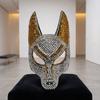 Dress Up Props Wolf Crystal Mask Luxury Design Halloween Mask Fashion Rhinestone Mask  Halloween