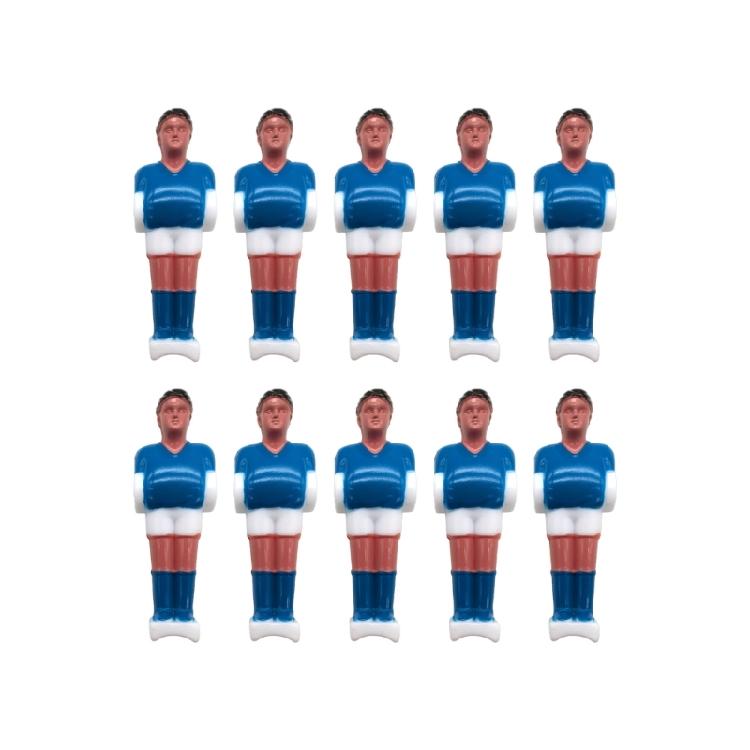 10Pcs Table Soccer Figures Foosball Replacement Players Small Soccer Player Table Football Replacement Part Enduring синий