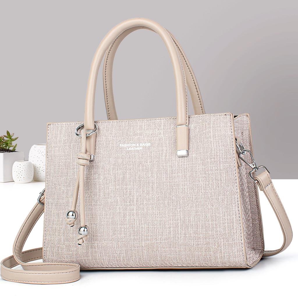 Minimalist Pu Tote Bag With Zipper Pockets For Daily Commuting Women