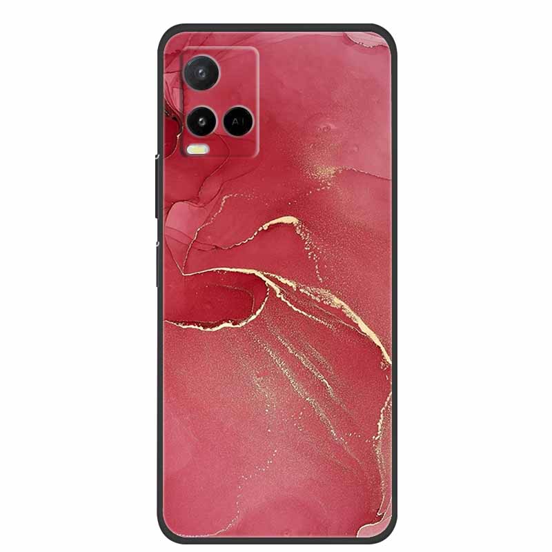 Marble Case For Vivo Y33s Silicone TPU Soft Phone Fashion Cover For Vivo Y33 S Case V2109 Funda Luxury Shockproof Cartoon Coque