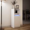 Vidaxl Szafka Z Led, Biała, 38X34X100 Cm, Materiał Drewnopochodny