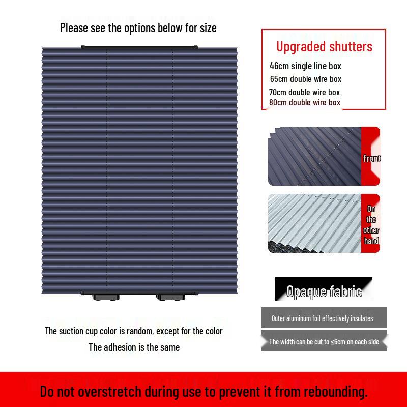 Retractable Suction Cup Sunshade Curtain for Car and Home Windows