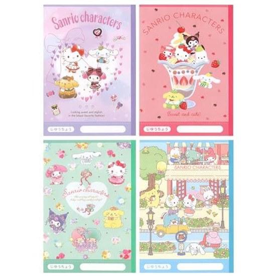 Yamano Paper Industry Sanrio Blank Notebook Characters 4 Books M X 4PNB-X