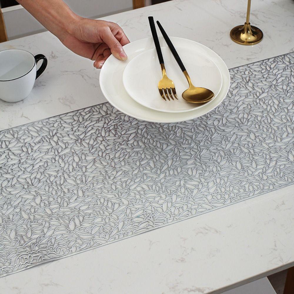 Rectangular Table Cover PVC Tablecloth Luxury Hollow Table Runner Table Decoration
