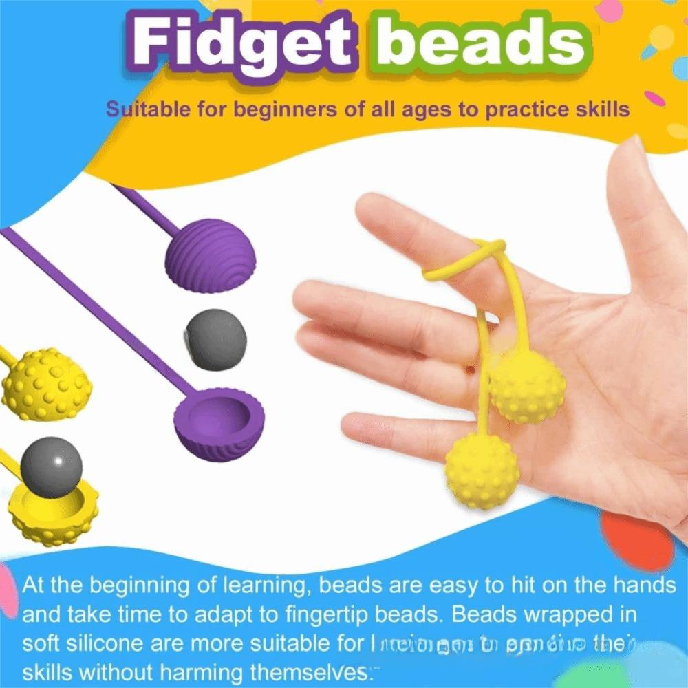 4Pcs/Set Fingertips Beads Silicone Material Fingertips Sensory Toy Finger Exercise Toy EDC Gear