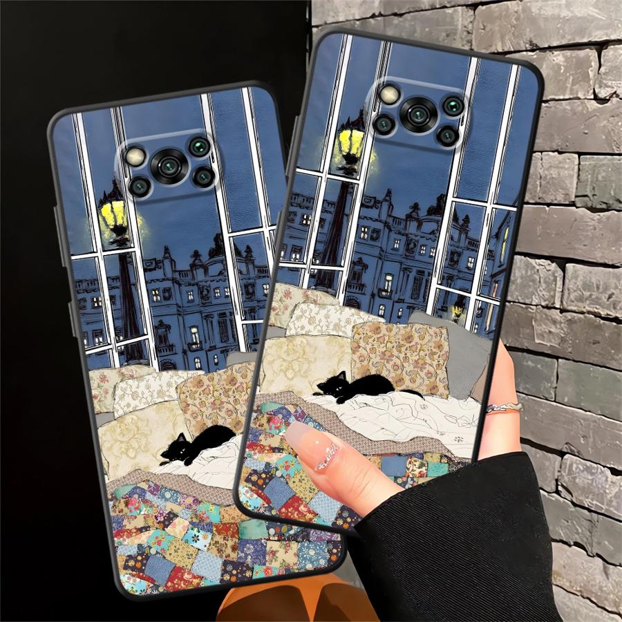 Cartoon Cat Funda Phone Cover Case for Xiaomi Poco F8 C75 M3 M4 M7 C61 F3 F1 M5 C50 X3 X4 X5 X7 Pro C71