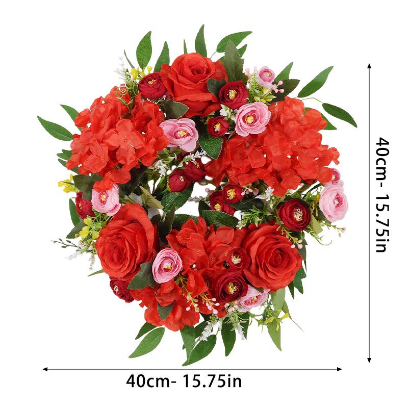 

Wedding Celebration Festival Party Cross-Border Hot-Selling Carnival Party Artificial Flower Garland for Outdoor or Home Decoration 45cm красный