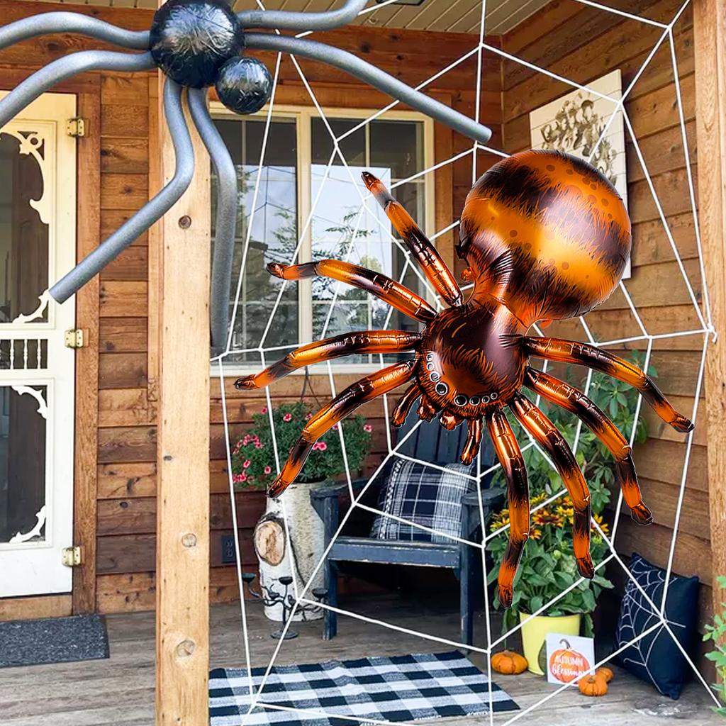 1pc Extra Large 4d Spider Aluminum Foil Balloon, Halloween Party Spider Children's Birthday Party Haunted House Props