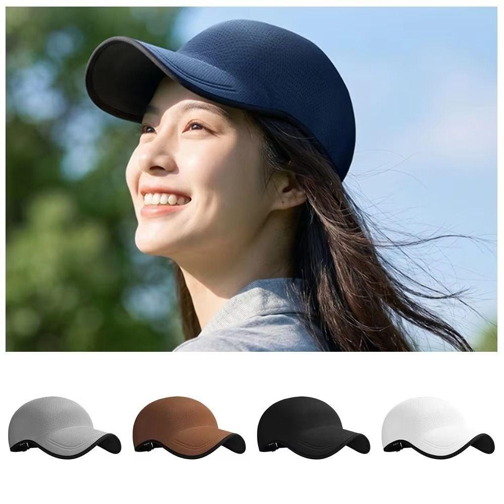 Packable Seamless Baseball Cap Lightweight Causal Sunshade Durable Foldable Visor Cap Summer
