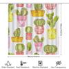 Colorful Cactus Shower Curtain Watercolor Houseplants Decor For Bathroom Pink, Green Yellow Floral Design New