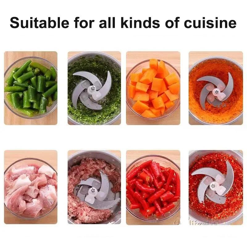 3L  Household Stainless Steel Meat Grinder 500W High Power Blender Multifunctional Food Processor Food Chopper Electric