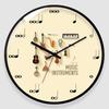 Music Classroom Clock Art Training Center Wall Hanging Clock Creative Simple Notes Fashion Silent Clock Watch Home Decoration