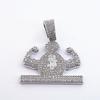 Money Bag Necklace Full of Diamonds European and American TEMU Hot Selling Hip-hop Pendant Street Clothing
