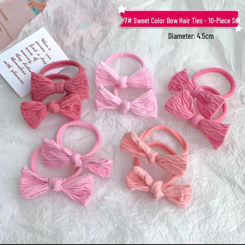 

Children s Cute Bow Hair Elastic - No Damage Hair Rubber Band for Girls