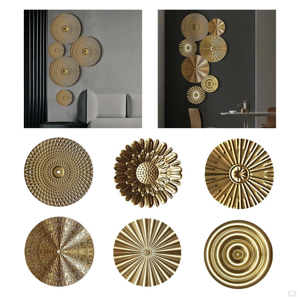 Geometric Circle Wall Mount Creative Hanging Sculpture Decor for Indoor Room Porch Bathroom